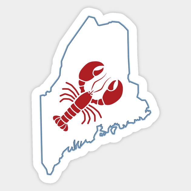 Maine Lobster Sticker by andyjhunter